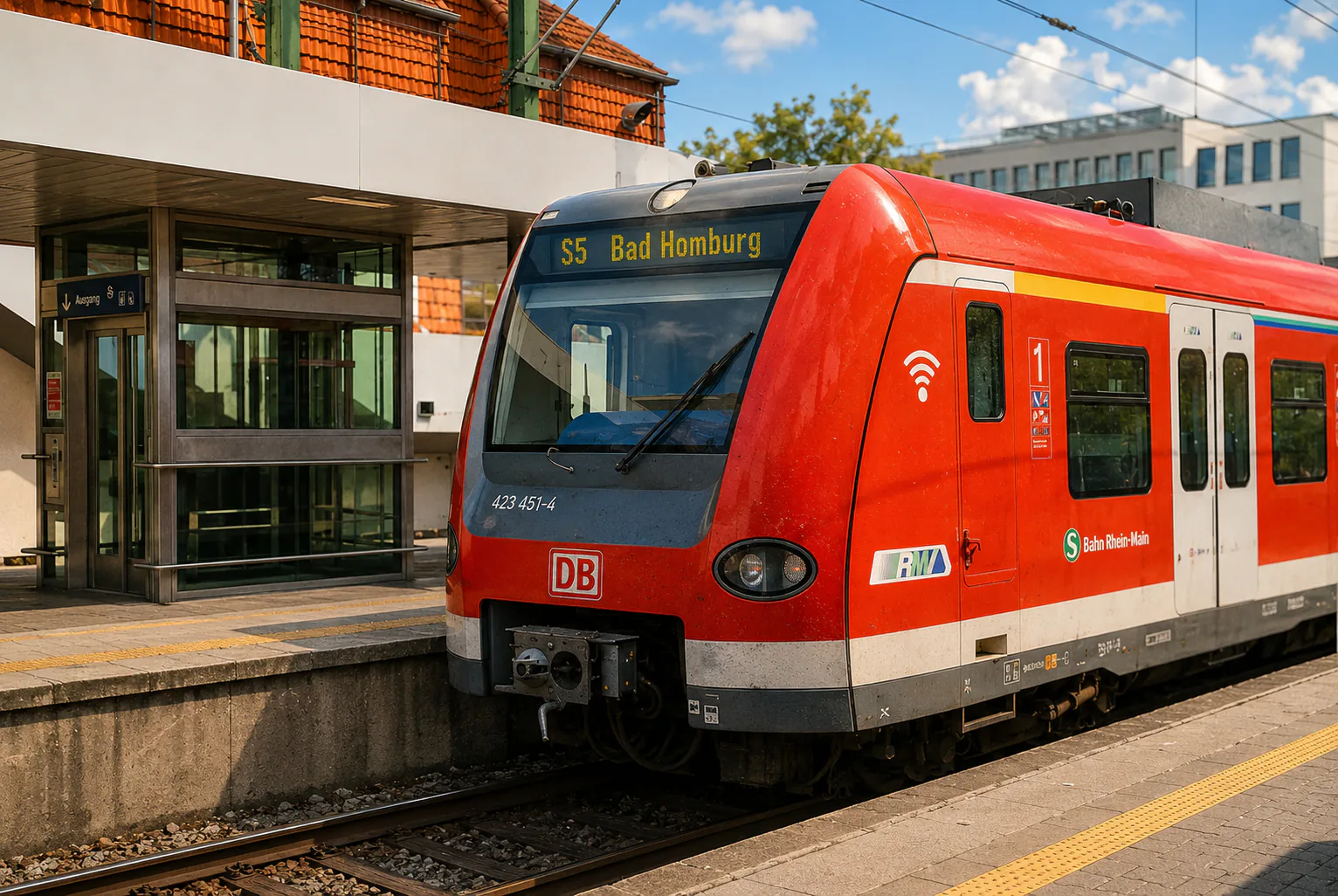 S-Bahn S5 am Bahnhof Bad Homburg